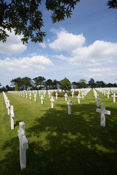 Den amerikanska kyrkogården vid Omaha Beach — Stockfoto