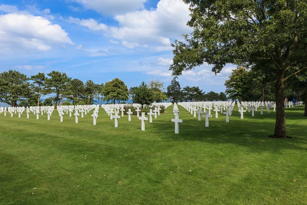 Den amerikanska kyrkogården vid Omaha Beach — Stockfoto