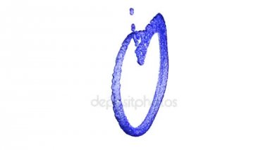 Sıçrama mavi sıvı