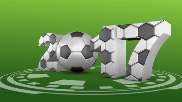 足球和 2017 — 图库视频影像