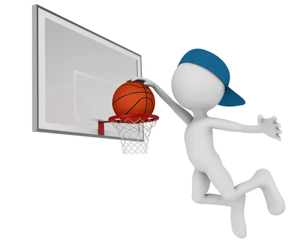 Man in basketbal spelen — Stockfoto