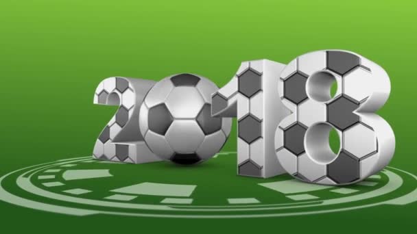 Soccerl och 2018 — Stockvideo