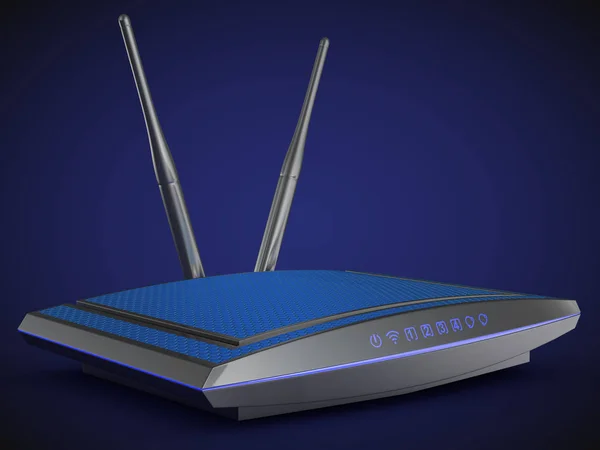 Modem with blue light — Stock Photo, Image