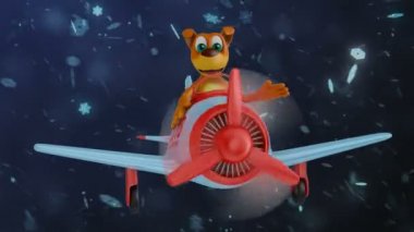 köpek mutlu yeni yıl 2018 düzlemde