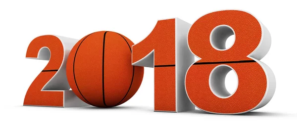 Basketball und 2018 — Stockfoto