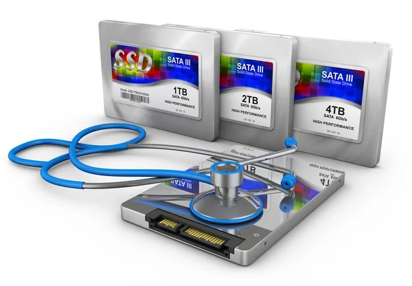 SSD en stethoscoop — Stockfoto