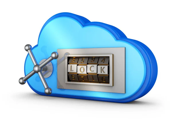 Cloud with a combination lock — Stock Photo, Image