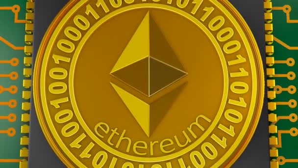 Processore ed ethereum — Video Stock