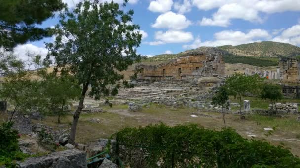 Heropolis near Pamukkale — Stock Video