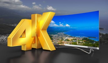 Kıyı şeridi ile Ultra Hd Tv