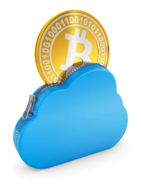 Cloud und Bitcoin — Stockfoto