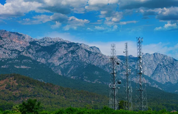 Mobile communication towers — Stock Photo, Image