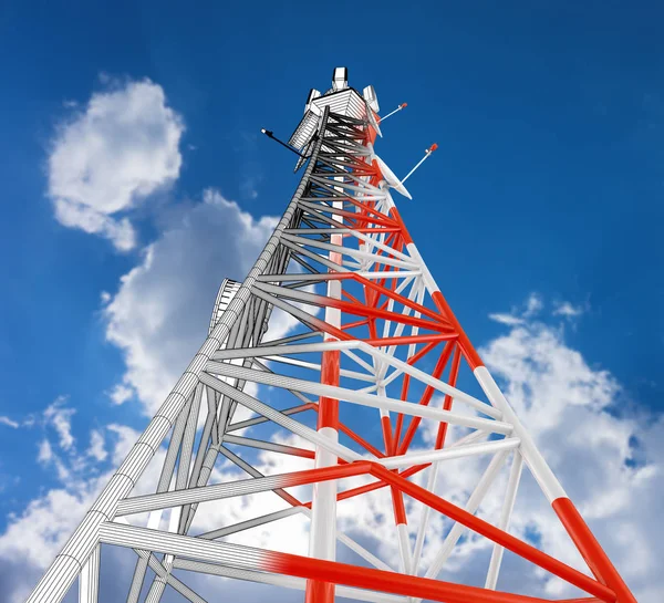 A távközlési torony — Stock Fotó