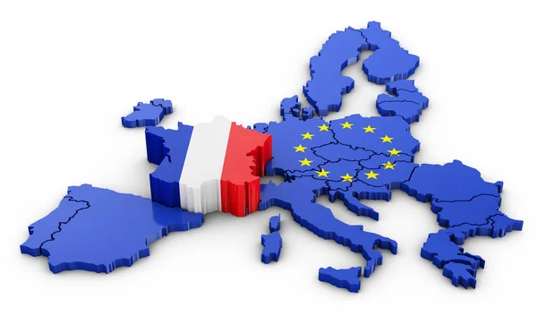 Franța și UE — Fotografie, imagine de stoc