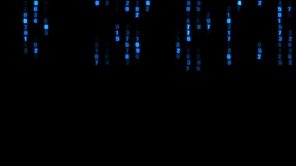 Descendant les chiffres sous forme de code binaire. Rendu 3d .