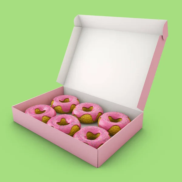 Die rosa Donuts — Stockfoto