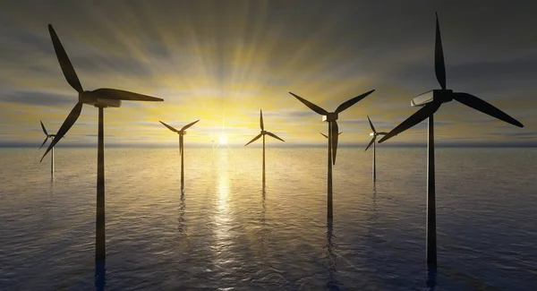 The Wind turbines — Stock Photo, Image