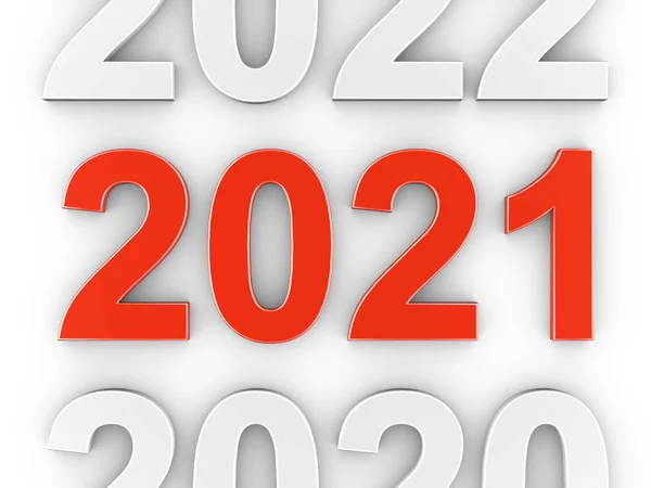 Números vermelhos 2021 — Fotografia de Stock