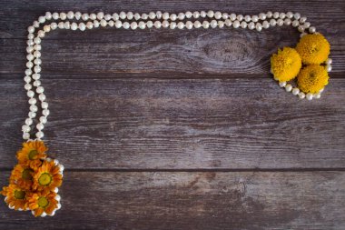 Koyu arkaplanda küçük sarı kasımpatılar.