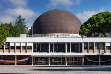 Lisbon, Portugal - October 20, 2019: Planetario de Lisboa Planet clipart
