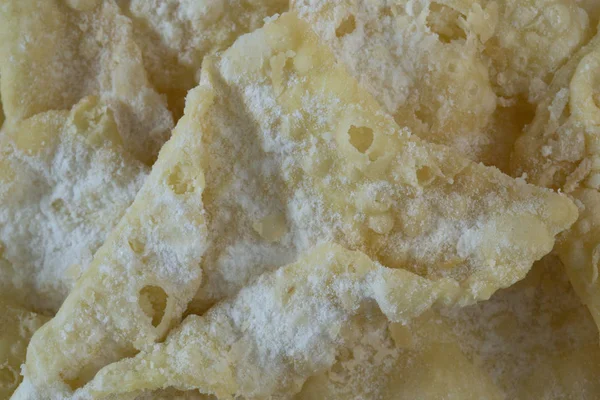 Angel wings are a traditional sweet crisp pastry — Stock Photo, Image