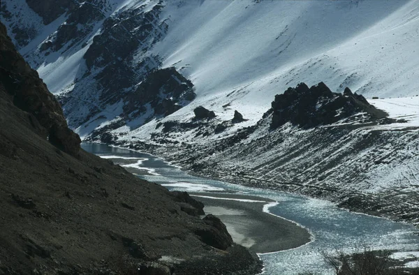 Panneau Route Haute Monde Leh Ladakh Inde — Photo