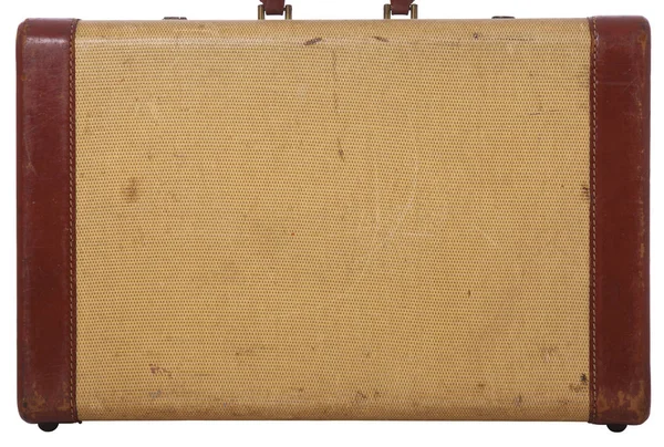 Zijaanzicht van een oude koffer voor een achtergrond Rechtenvrije Stockfoto's