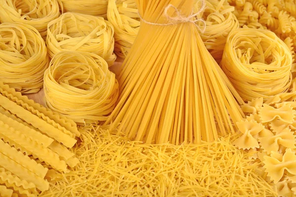 Assortimento di pasta italiana cruda — Foto Stock