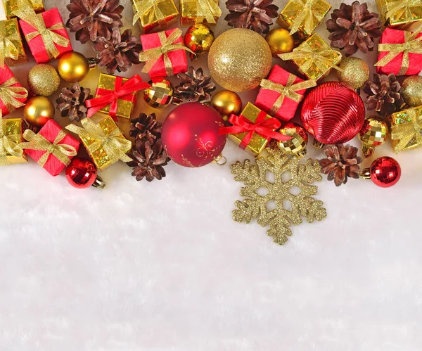 Christmas decorations on a white — Stock Photo, Image