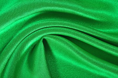 Doğal yeşil saten kumaş doku arka plan