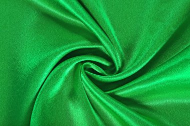 Doğal yeşil saten kumaş doku arka plan