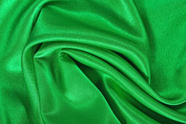Doğal yeşil saten kumaş doku arka plan