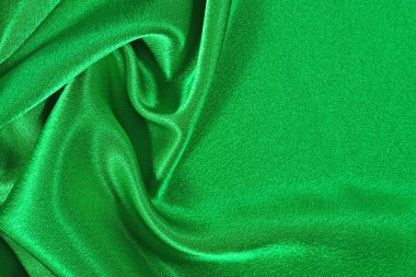 Doğal yeşil saten kumaş doku arka plan