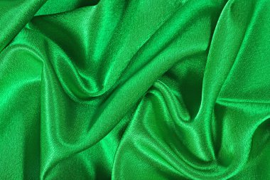 Doğal yeşil saten kumaş doku arka plan