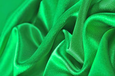 Doğal yeşil saten kumaş doku arka plan