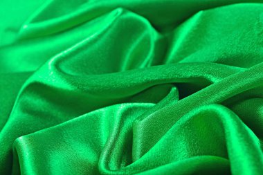 Doğal yeşil saten kumaş doku arka plan