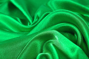 Doğal yeşil saten kumaş doku arka plan