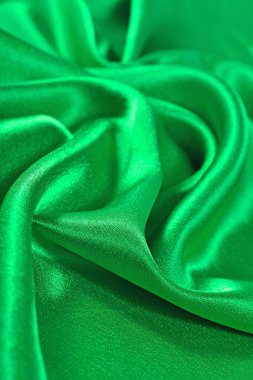Doğal yeşil saten kumaş doku arka plan