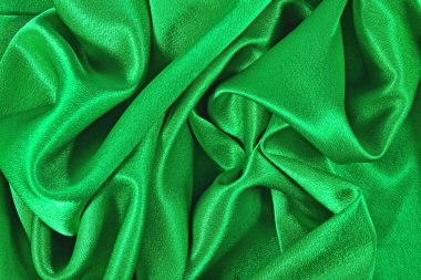 Doğal yeşil saten kumaş doku arka plan