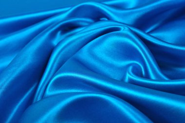 Doğal mavi saten kumaş doku arka plan