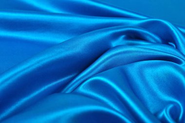 Doğal mavi saten kumaş doku arka plan