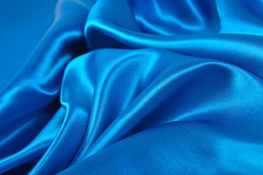 Doğal mavi saten kumaş doku arka plan