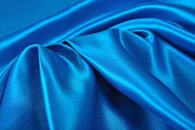 Doğal mavi saten kumaş doku arka plan