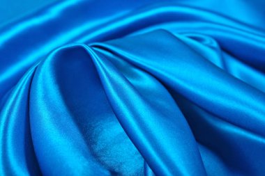 Doğal mavi saten kumaş doku arka plan