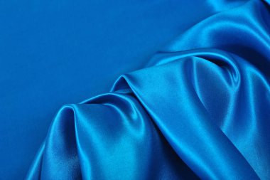Doğal mavi saten kumaş doku arka plan