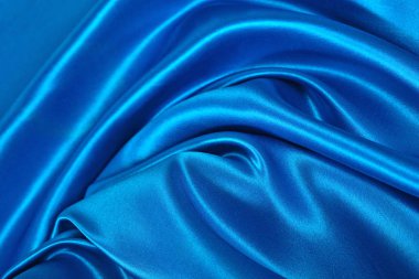 Doğal mavi saten kumaş doku arka plan