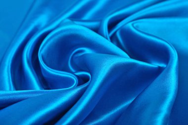 Doğal mavi saten kumaş doku arka plan