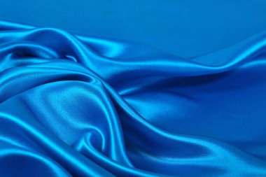 Doğal mavi saten kumaş doku arka plan