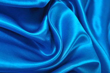 Doğal mavi saten kumaş doku arka plan