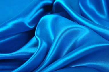 Doğal mavi saten kumaş doku arka plan